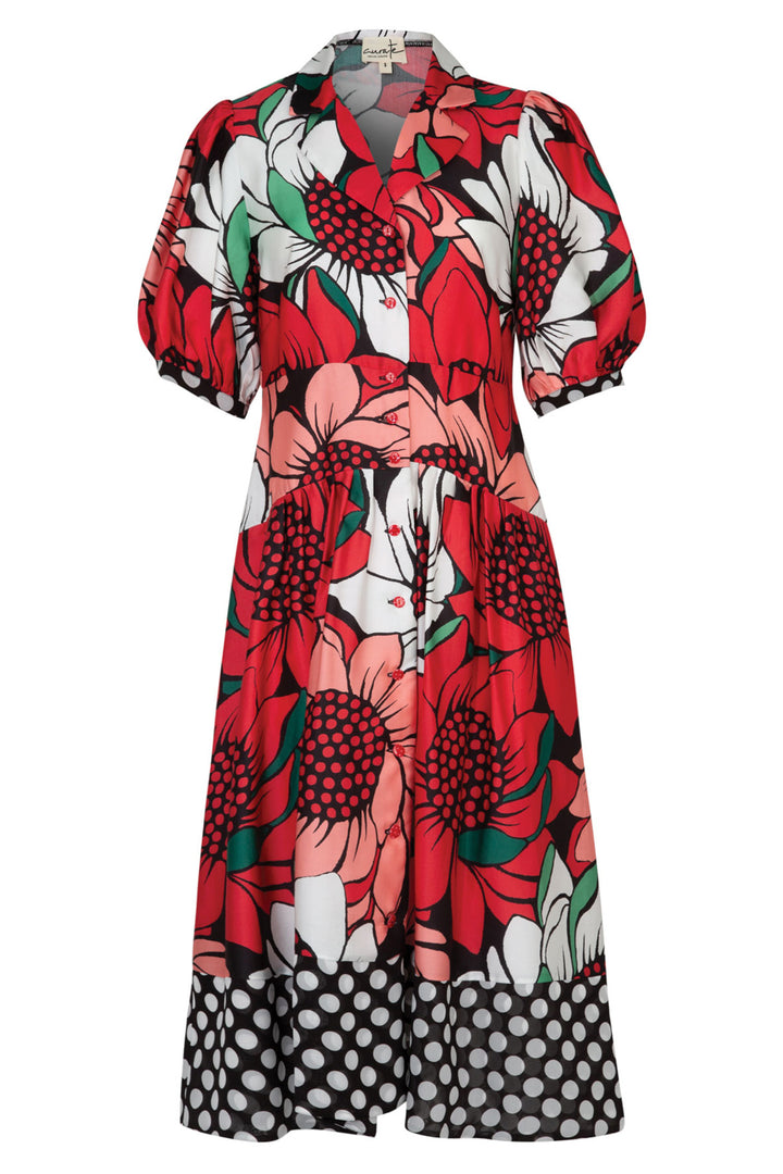 Shape Up Dress in Mixed Spot Floral