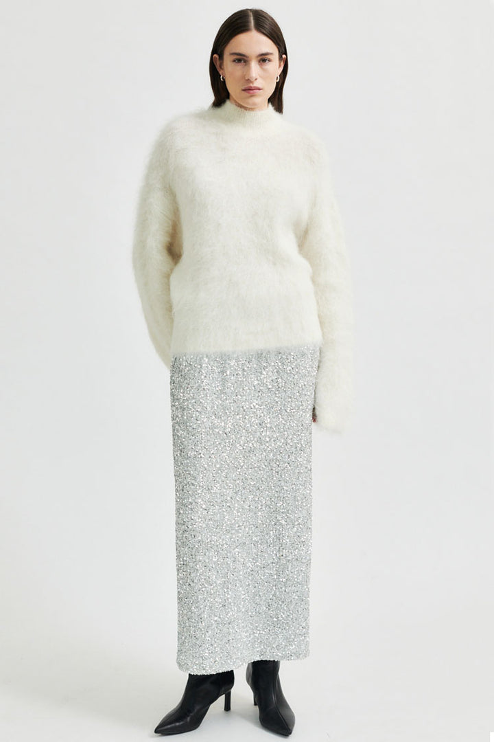 Shimma Metallic Skirt in Silver