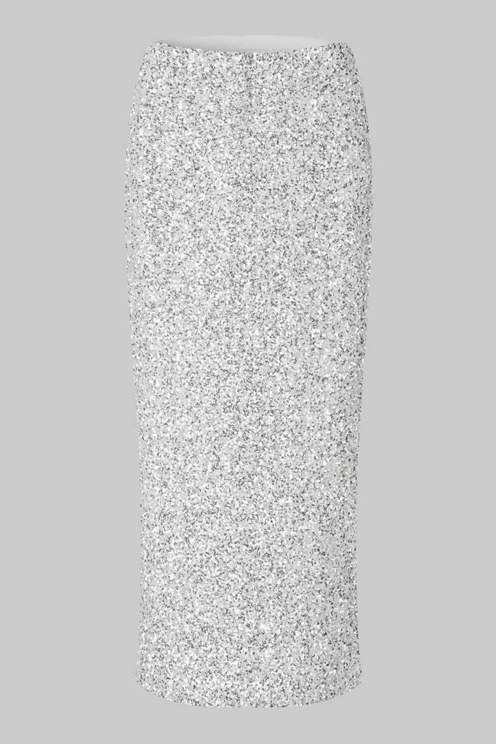 Shimma Metallic Skirt in Silver