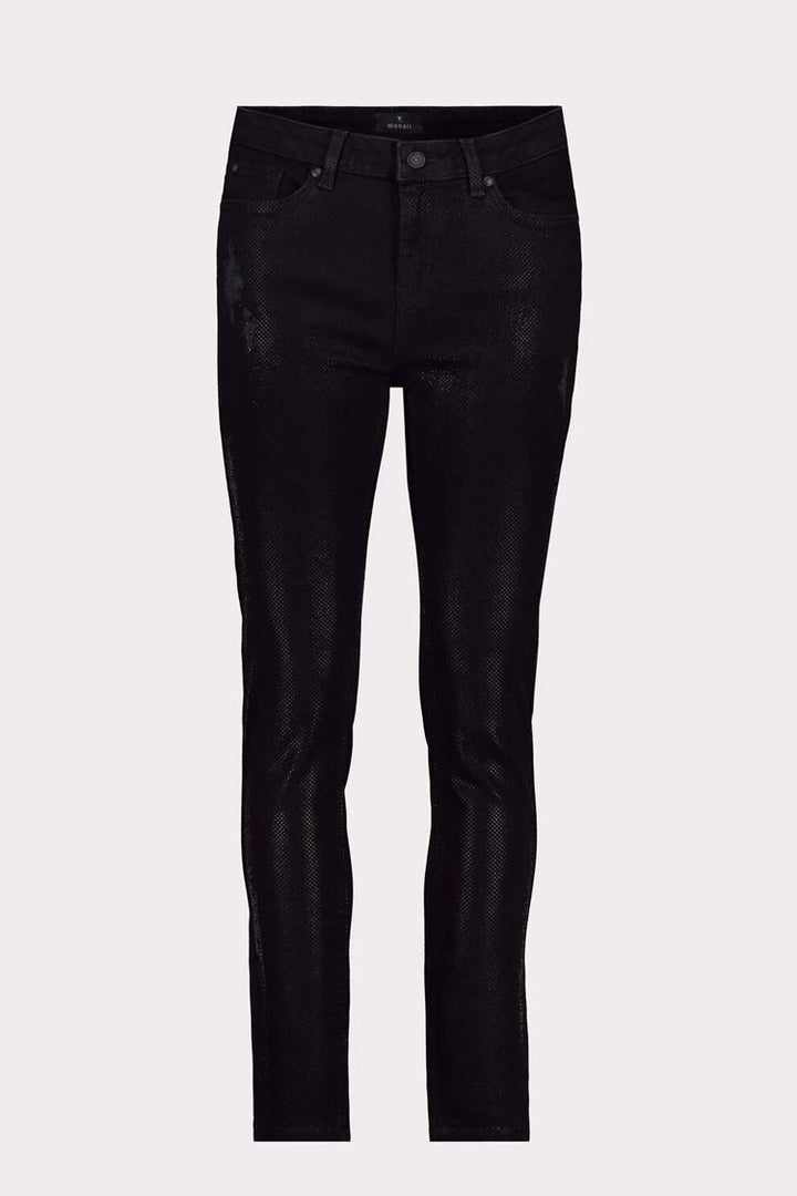 Shiny Effect Front Jeans
