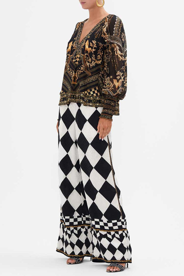 Shirred Cuff Blouse in Duomo Dynasty