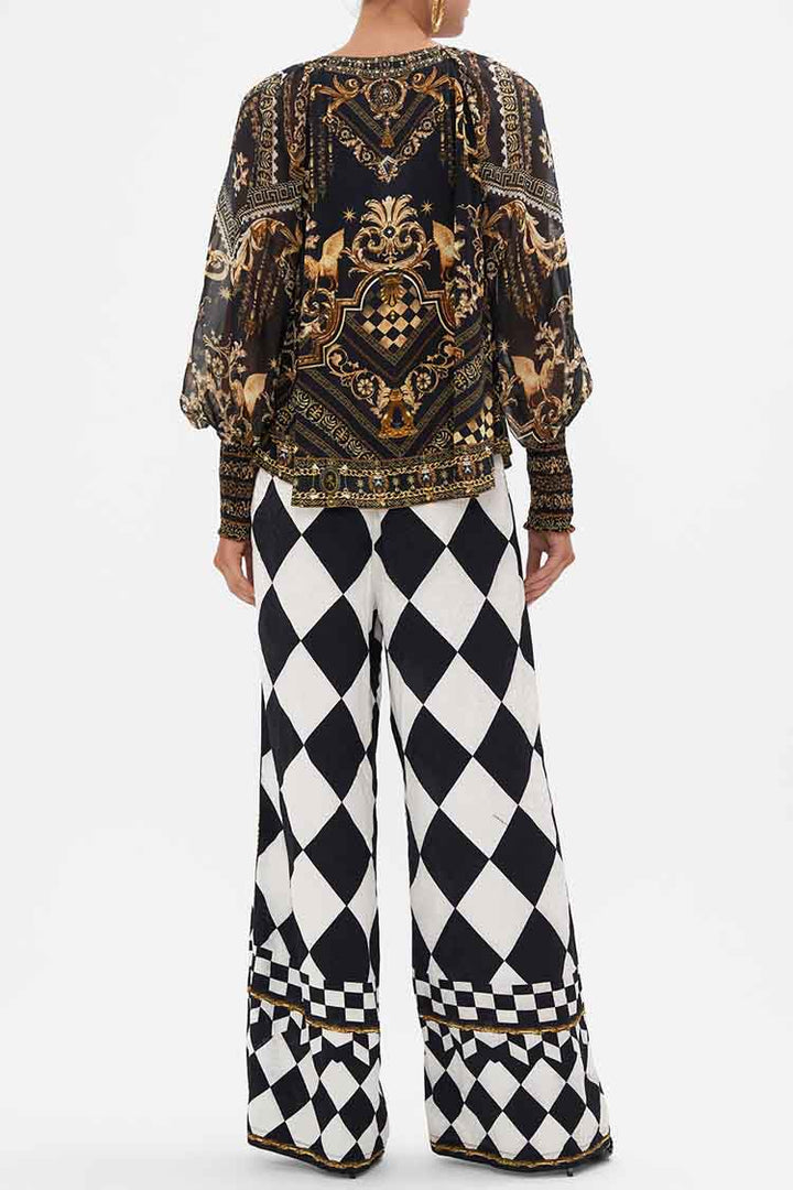 Shirred Cuff Blouse in Duomo Dynasty