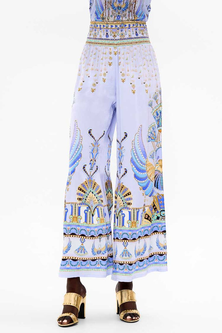 Shirred Waist Pant in Under Scarab Skies | FINAL SALE