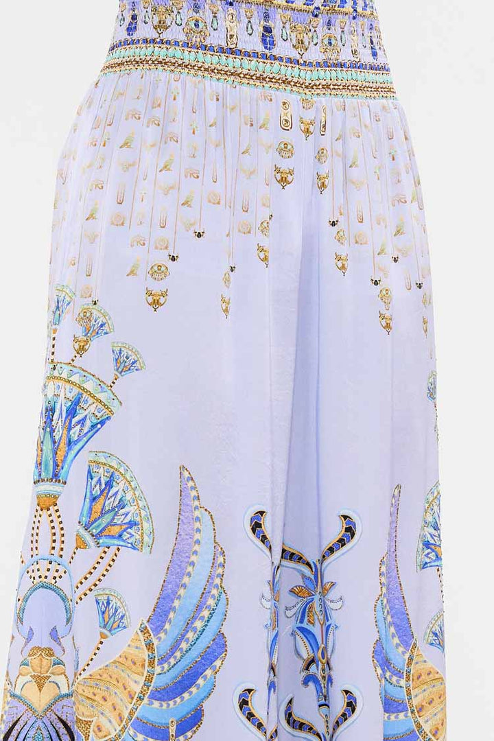 Shirred Waist Pant in Under Scarab Skies | FINAL SALE