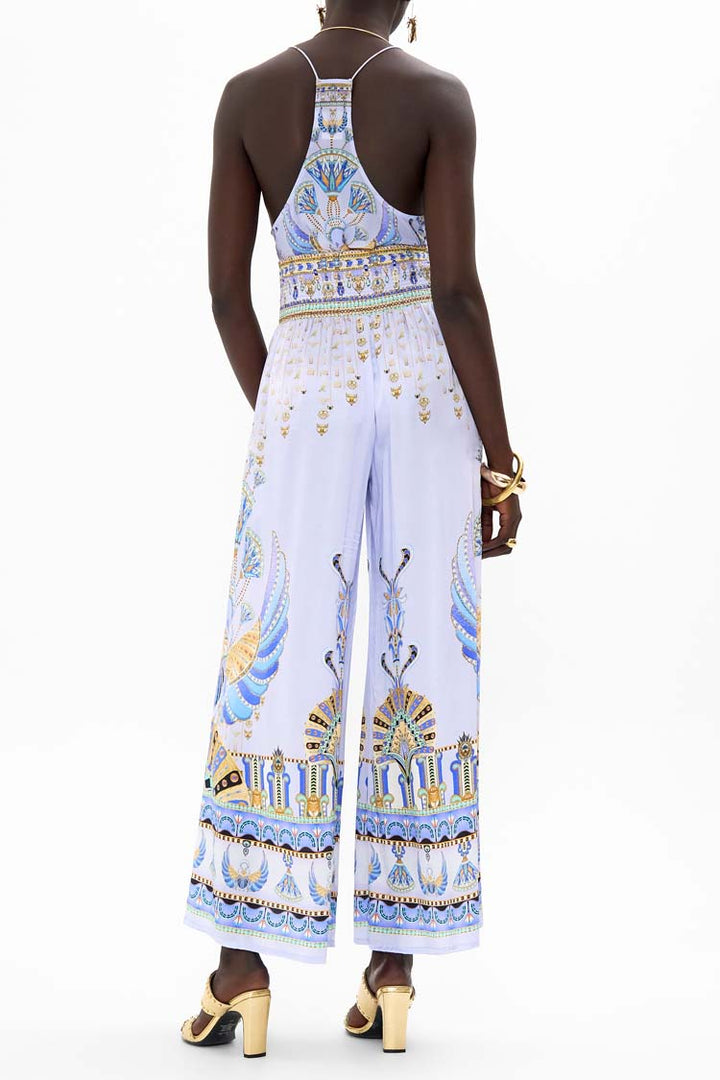 Shirred Waist Pant in Under Scarab Skies | FINAL SALE