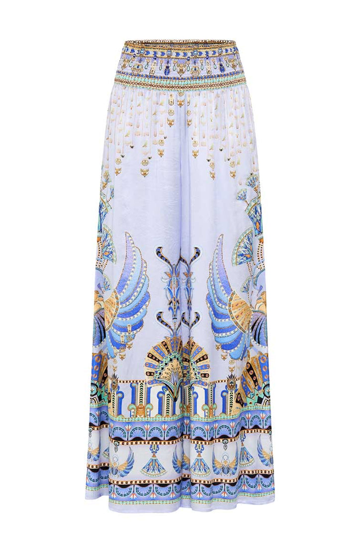 Shirred Waist Pant in Under Scarab Skies | FINAL SALE