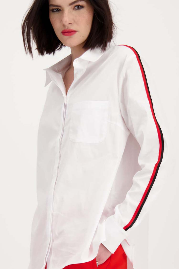Shirt Blouse w Red Stripes
