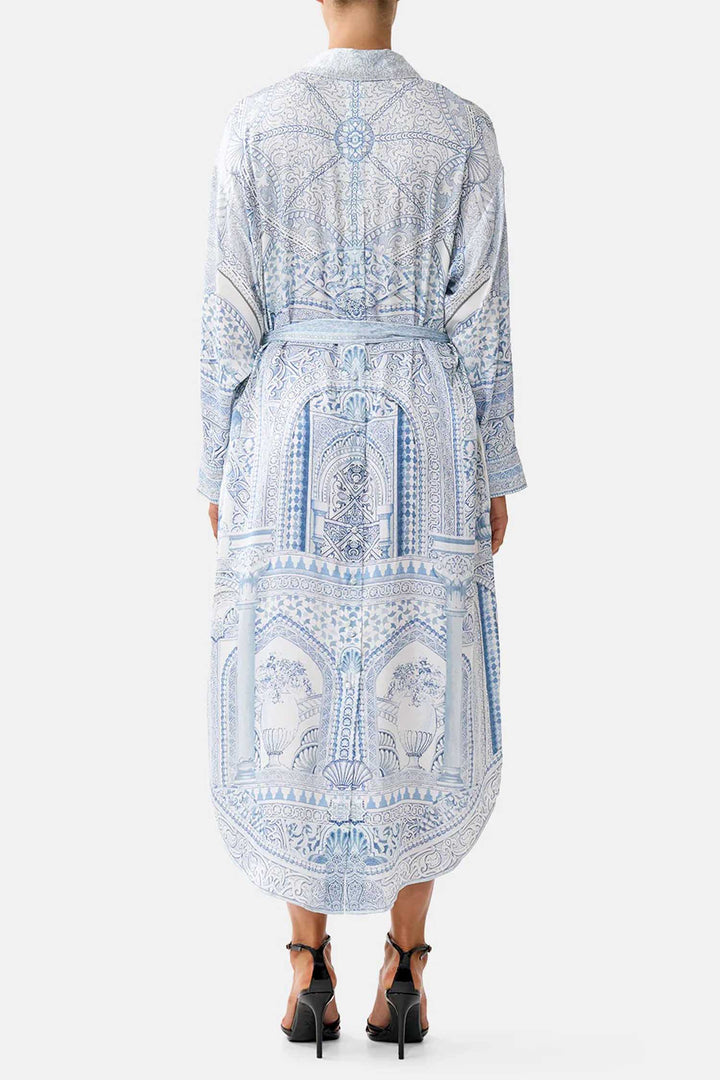 Shirt Dress w Back Button Detail in The Hum of the Alhambra