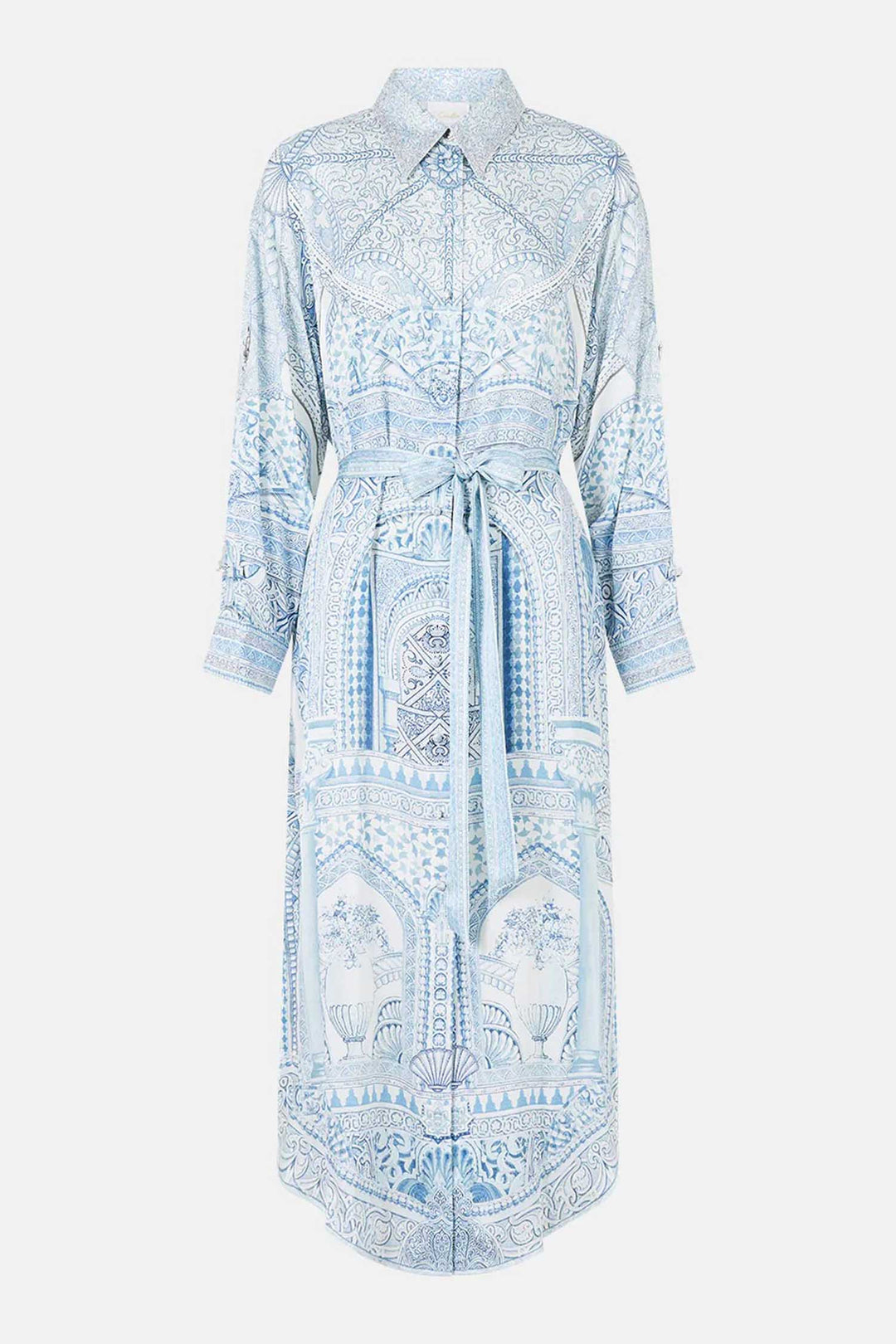 Shirt Dress w Back Button Detail in The Hum of the Alhambra