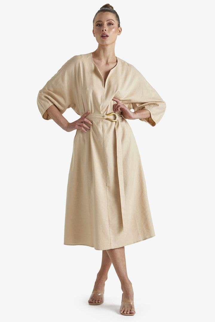 Shoreline Dress in Ecru