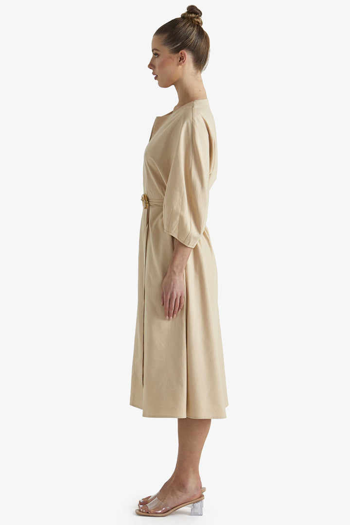 Shoreline Dress in Ecru