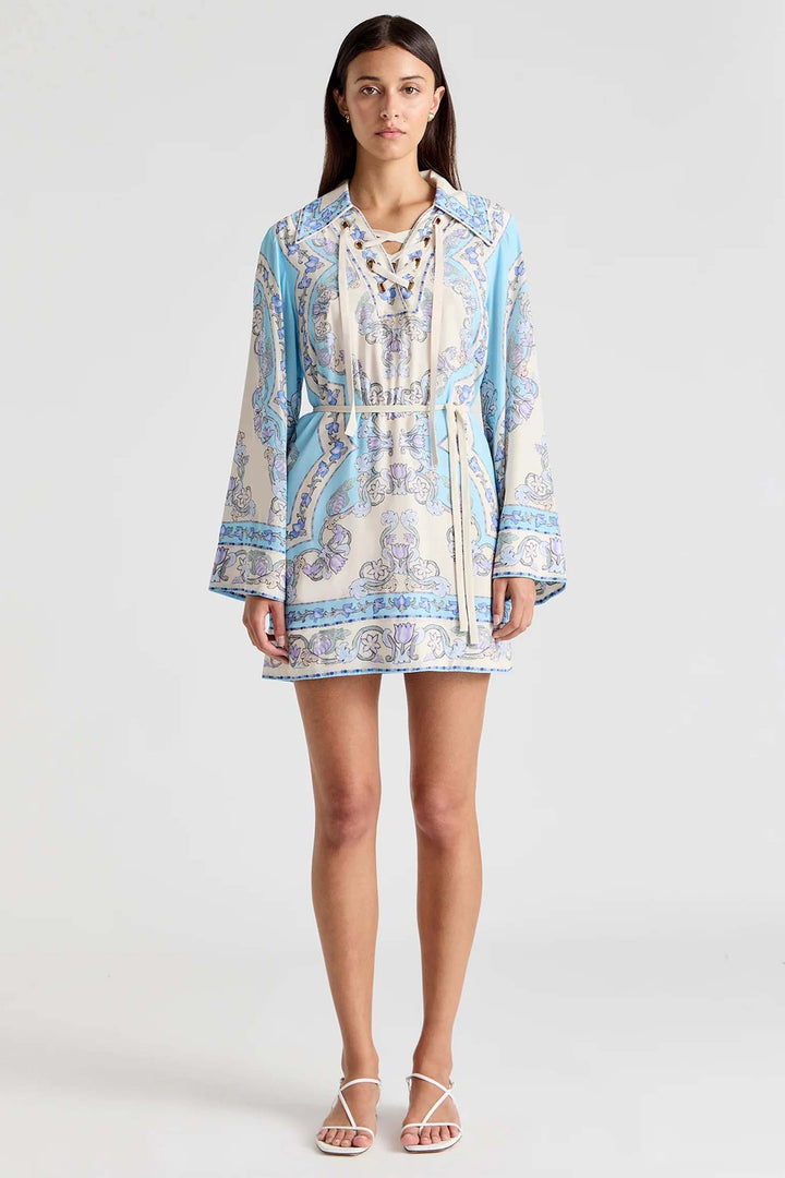 Short Collared Kaftan in Ventura