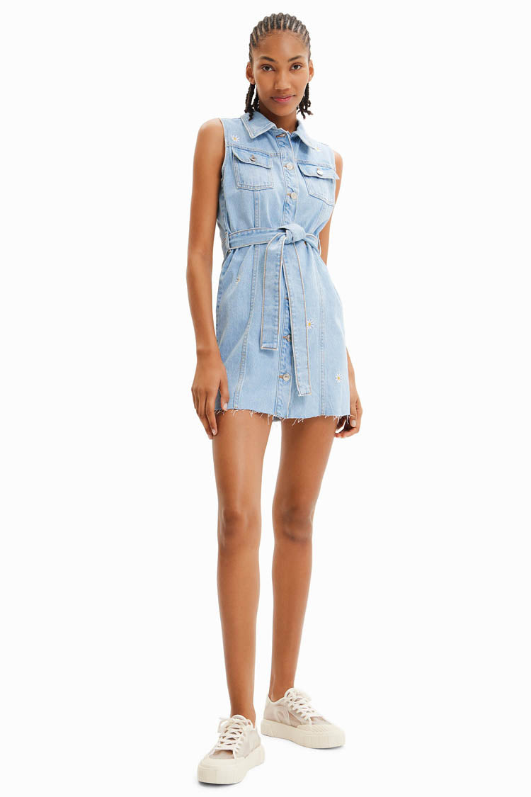 Short Denim Daisy Dress | FINAL SALE