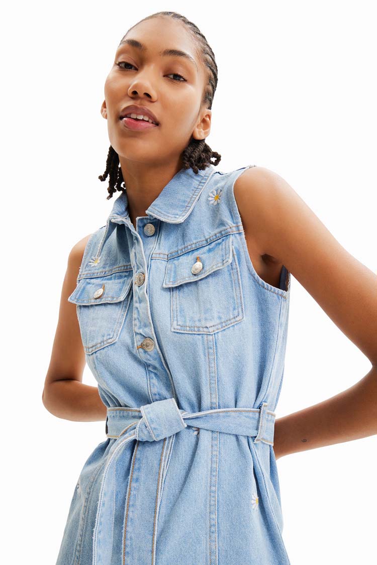 Short Denim Daisy Dress | FINAL SALE