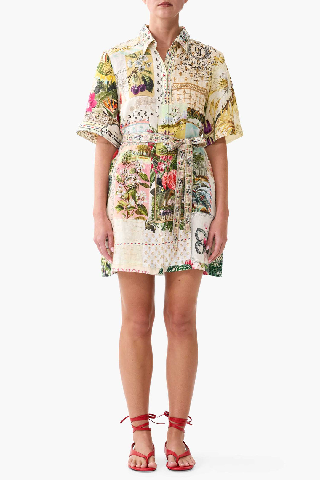 Short Shirt Dress in La Belle Botanique