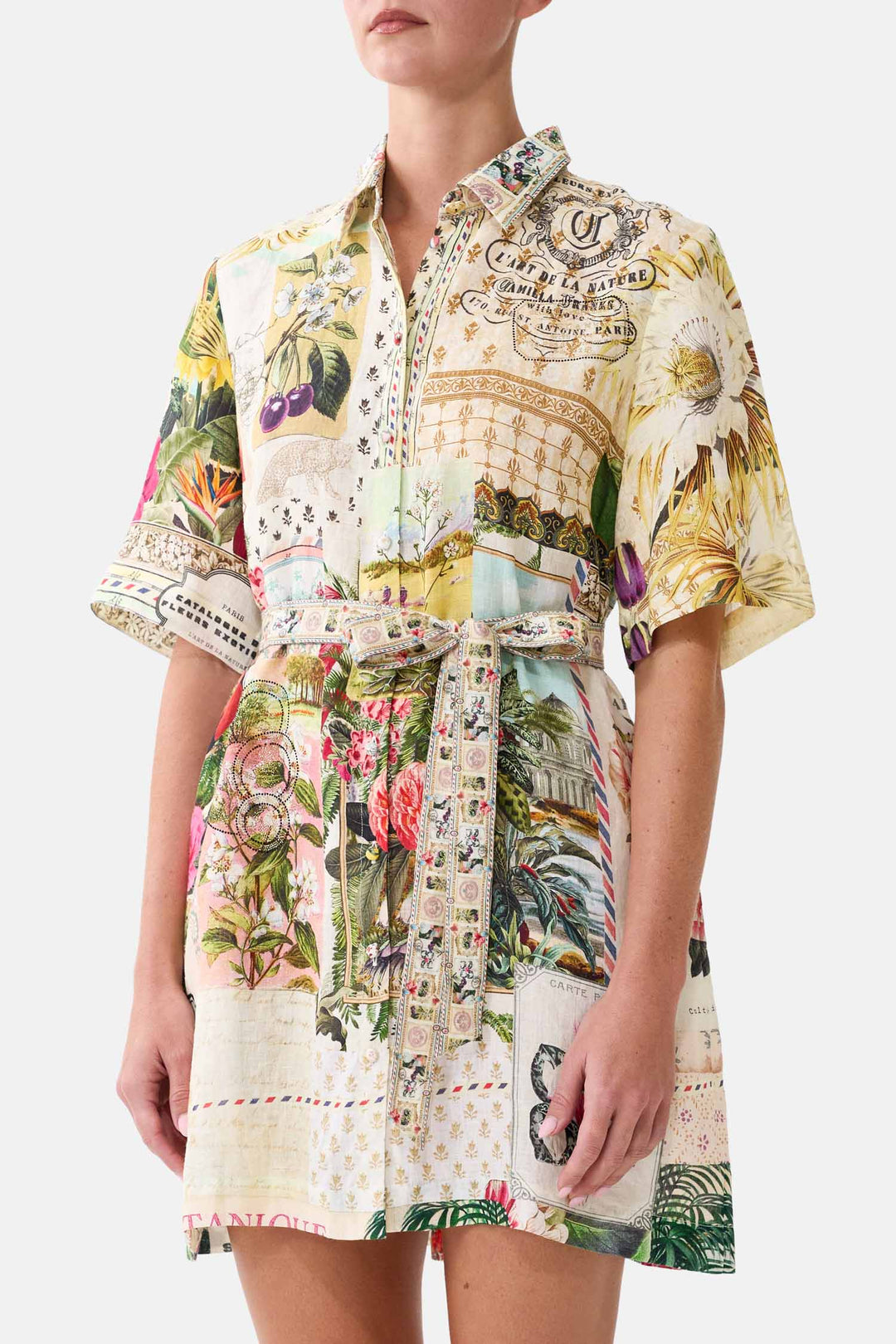 Short Shirt Dress in La Belle Botanique