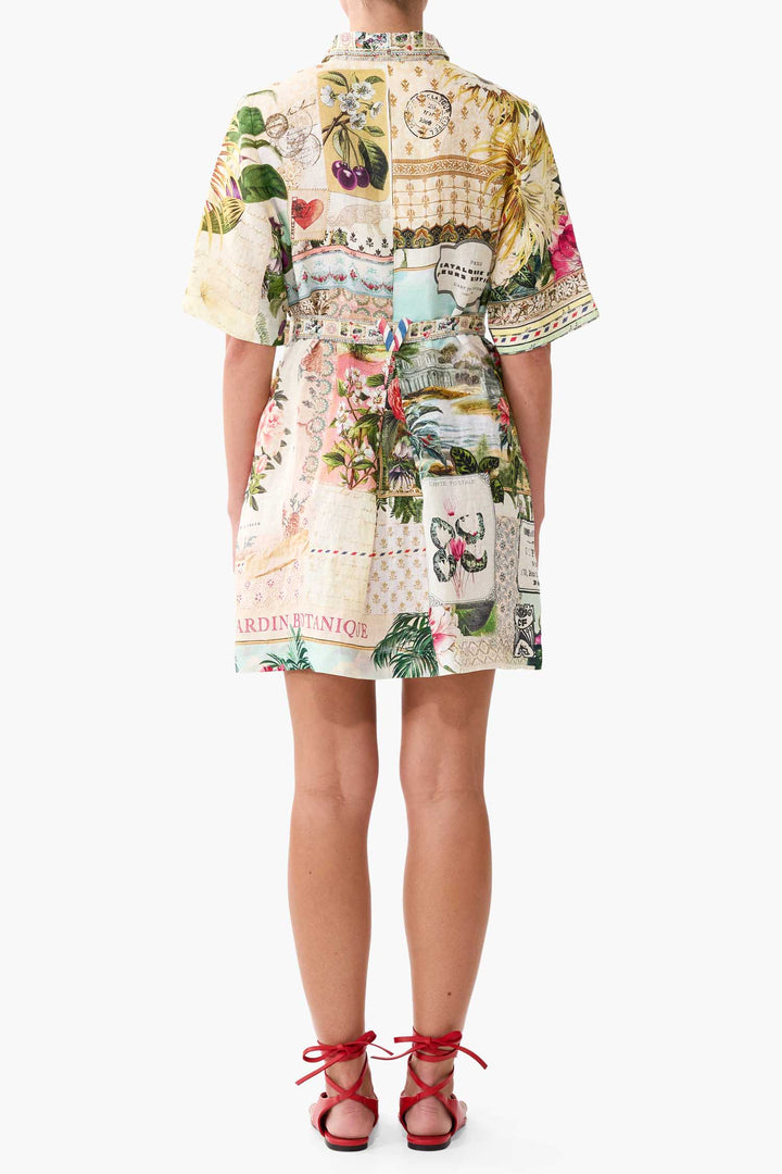 Short Shirt Dress in La Belle Botanique