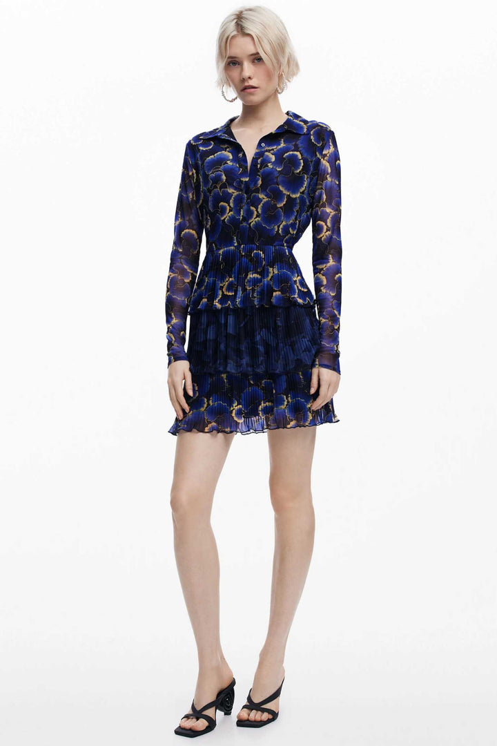 Short Shirtdress in Floral Print