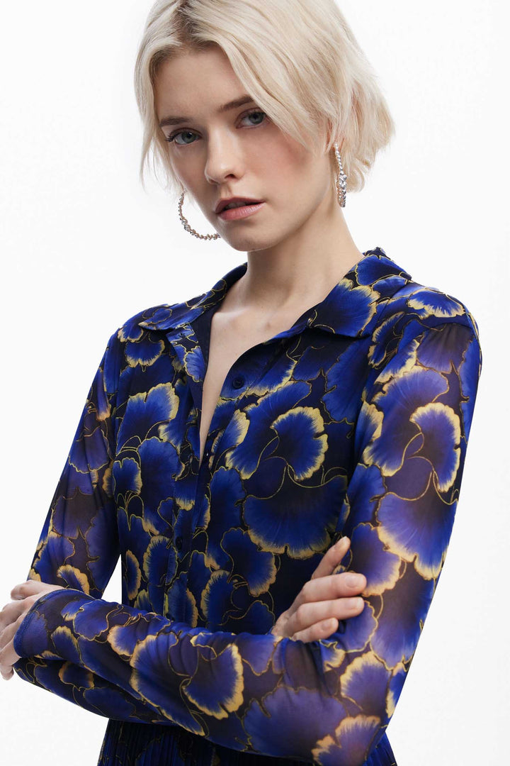 Short Shirtdress in Floral Print