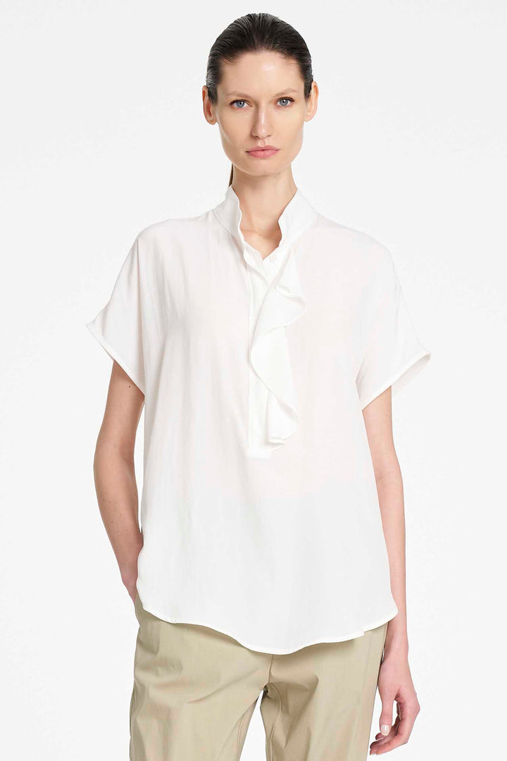 Side Flounce Shell in White