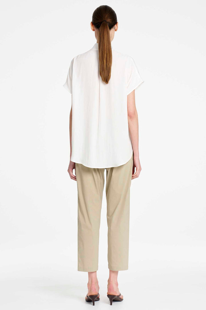 Side Flounce Shell in White