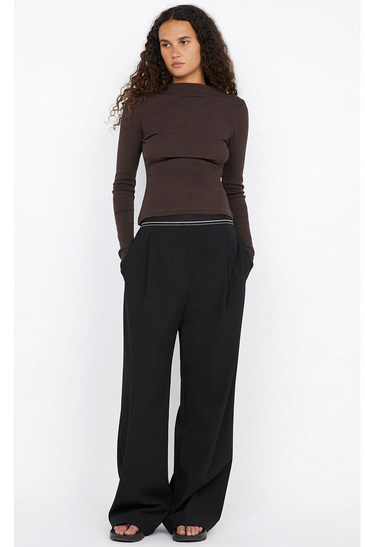 Siera Long Sleeve Top in Dark Chocolate