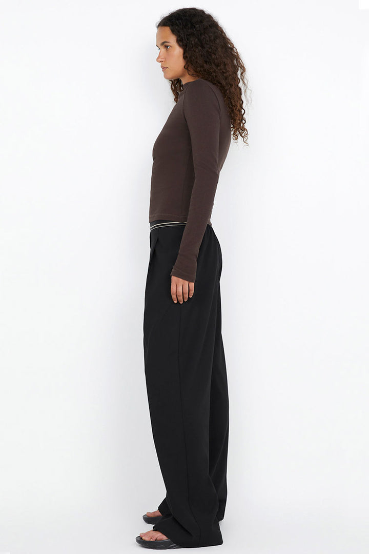 Siera Long Sleeve Top in Dark Chocolate