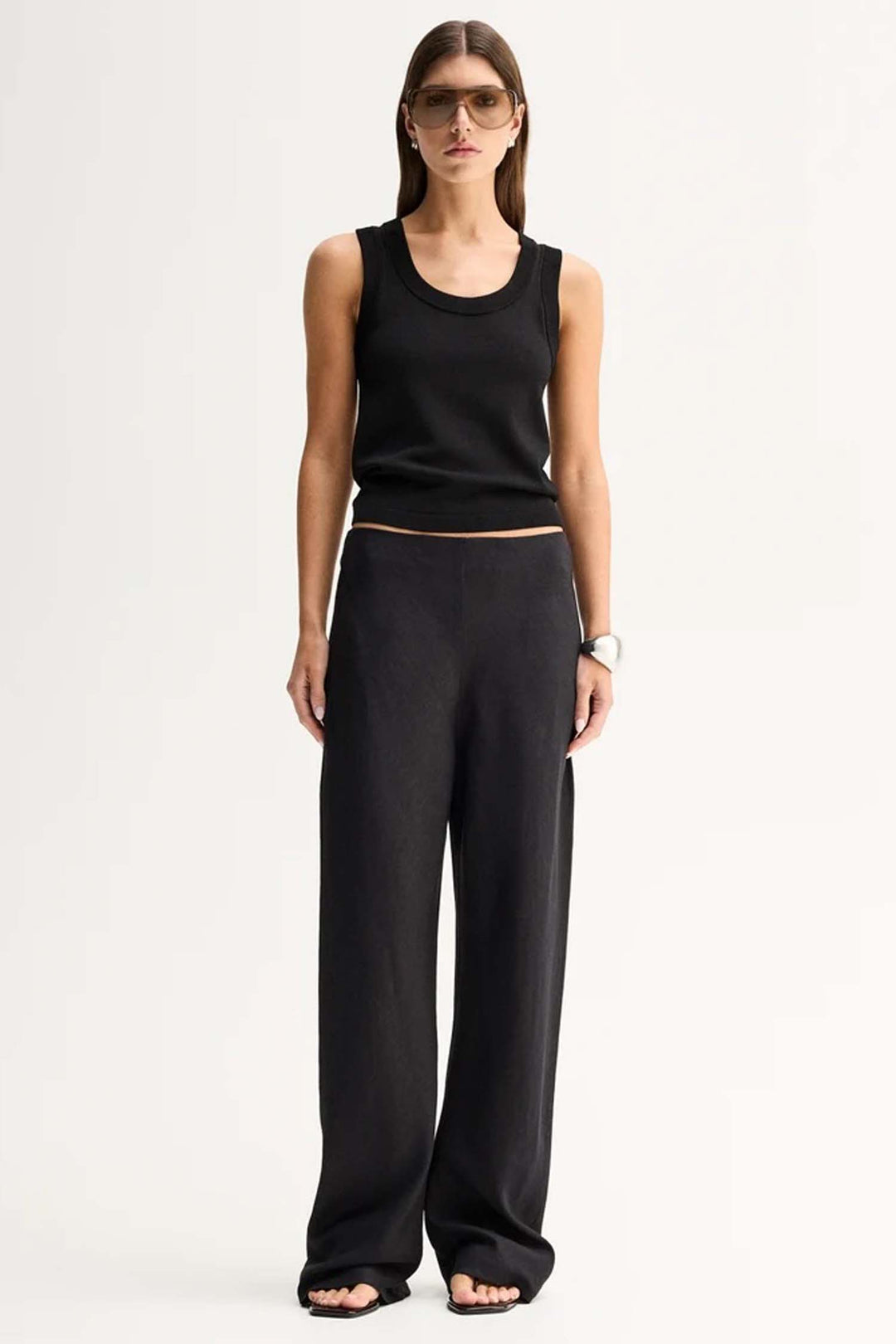 Silas Knit Top in Black