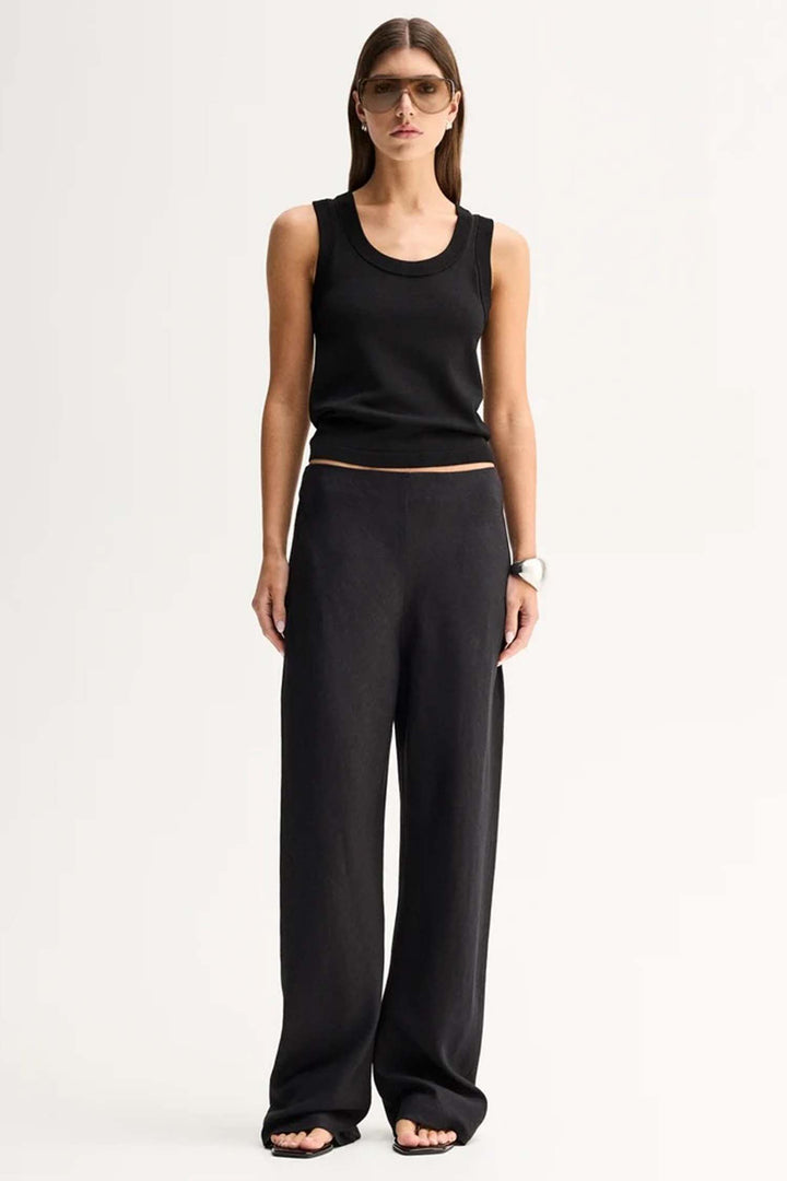 Silas Knit Top in Black
