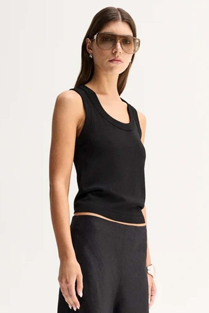 Silas Knit Top in Black