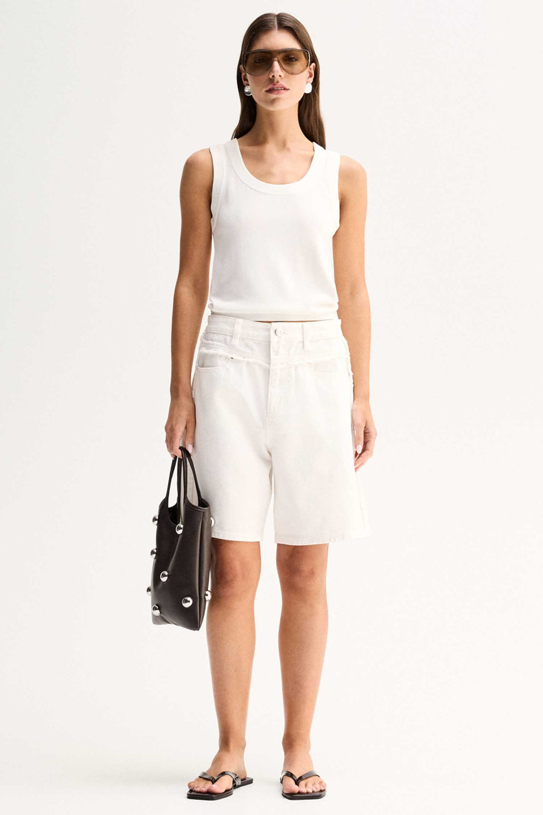 Silas Knit Top in White
