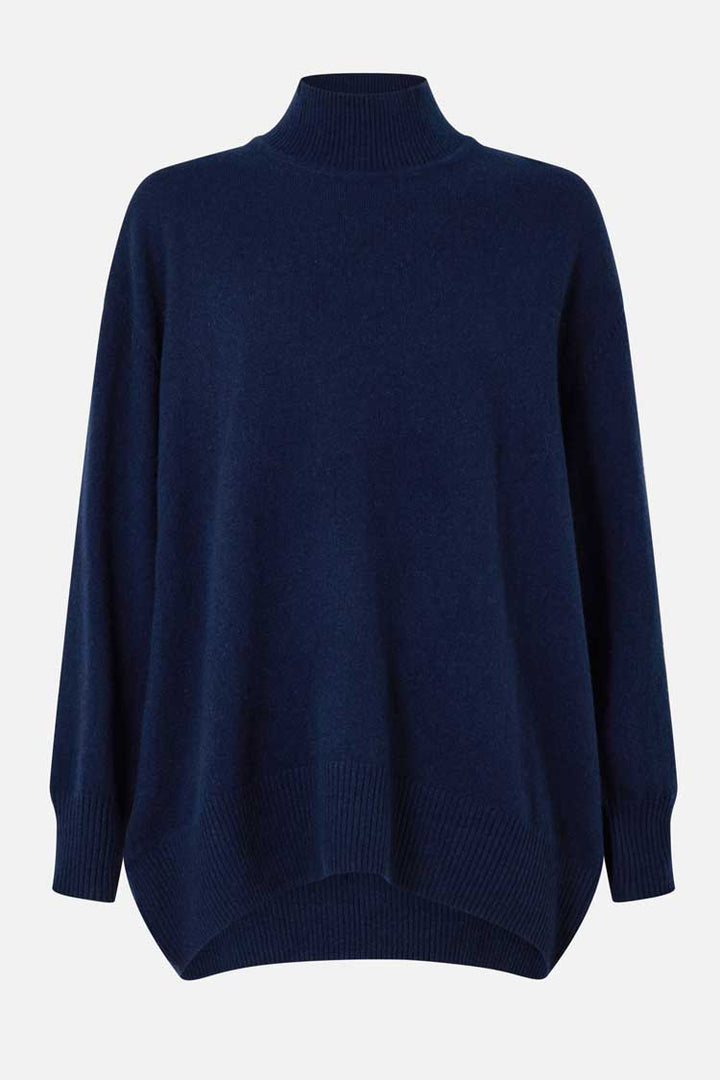 Silk Back Turtleneck Knit in Ornate on a Plate