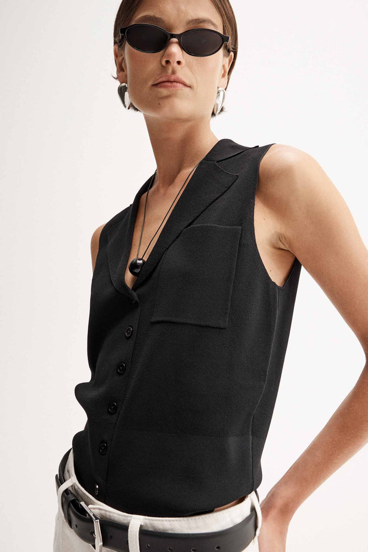 Sinclair Sleeveless Knit Vest