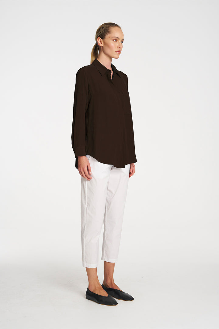 Single Pocket Shirt in Fudge