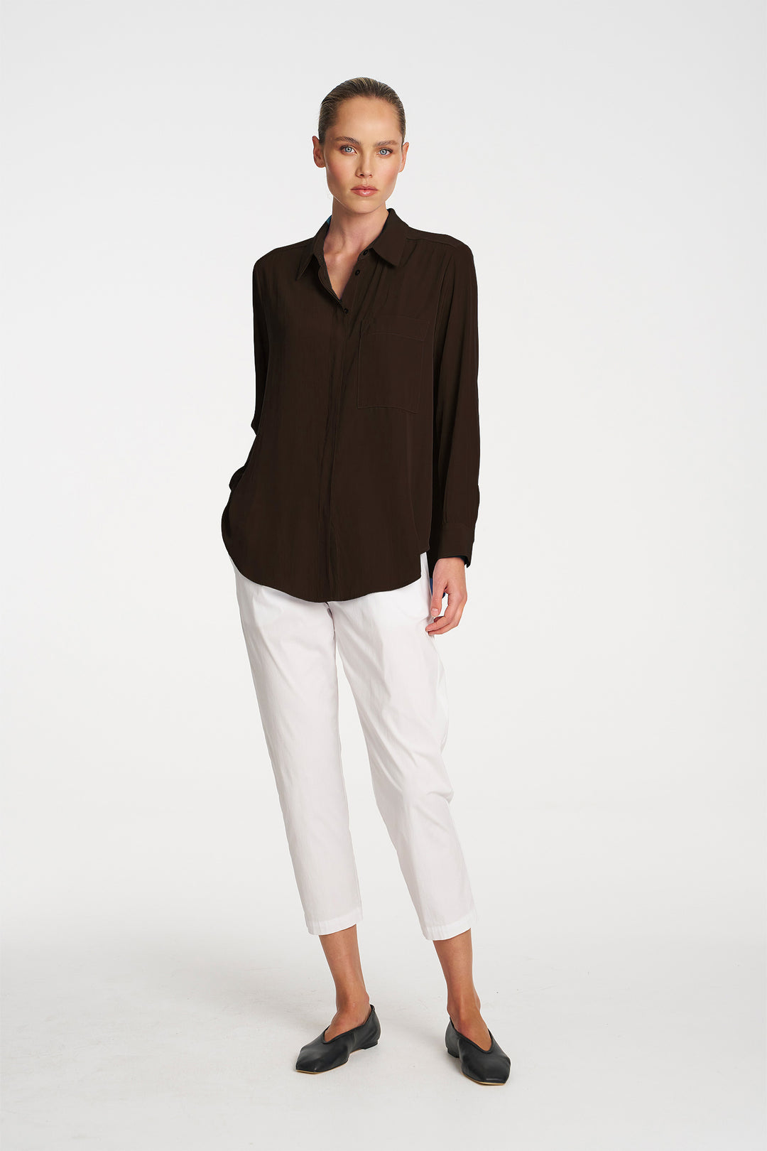 Single Pocket Shirt in Fudge
