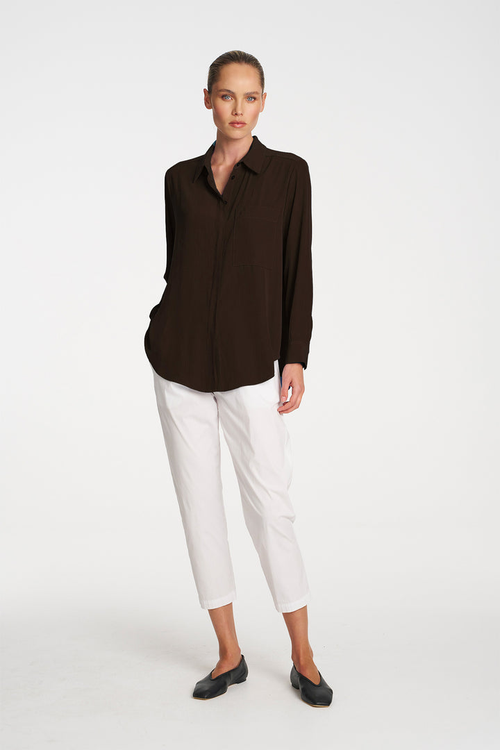 Single Pocket Shirt in Fudge