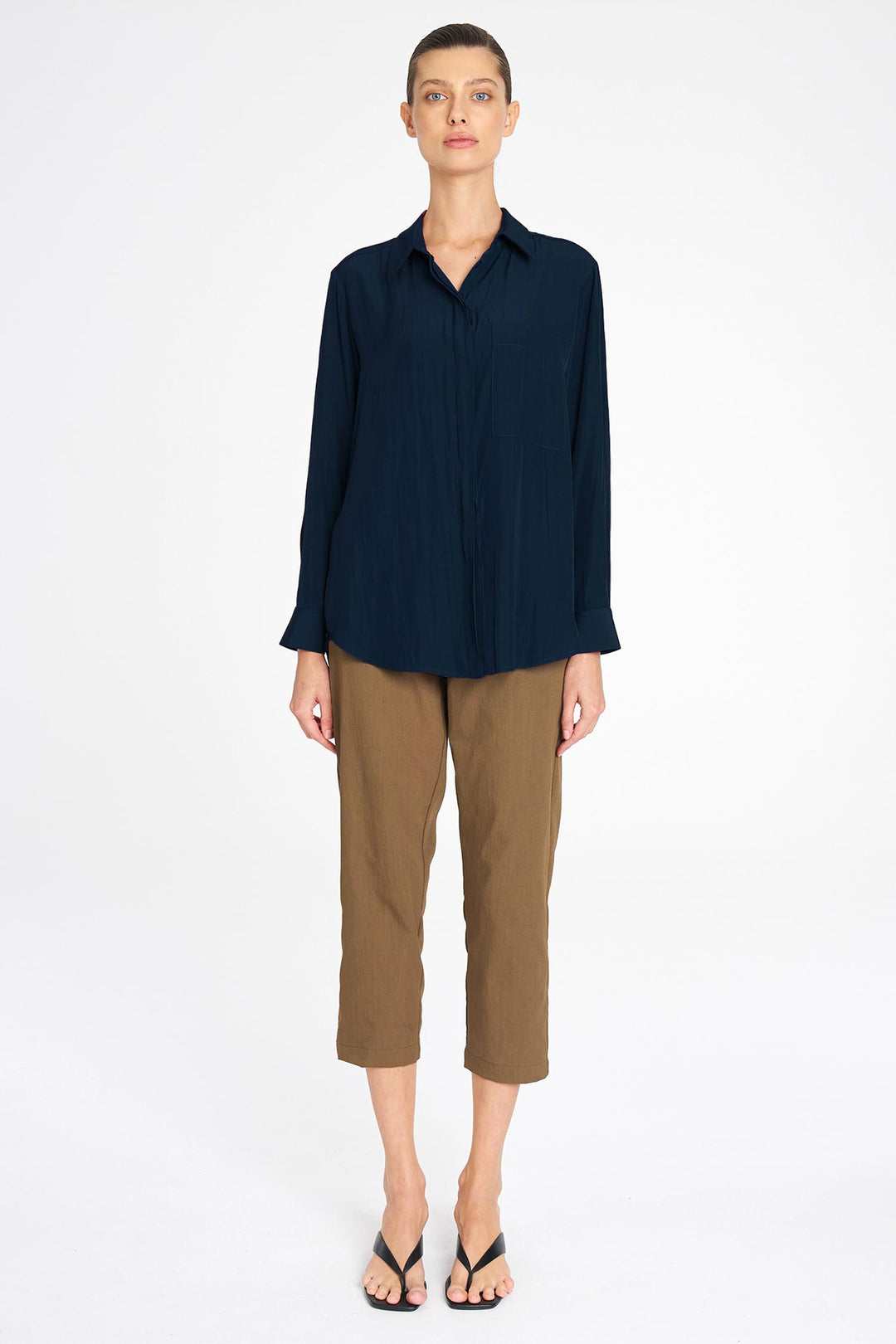 Single Pocket Shirt in Navy