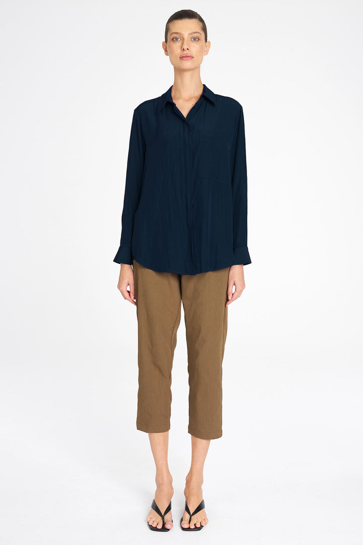 Single Pocket Shirt in Navy