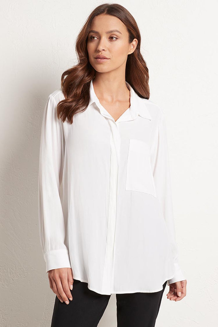 Single Pocket Shirt in White