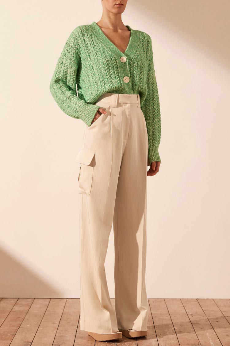 Siqueira Cardigan in Tree Green