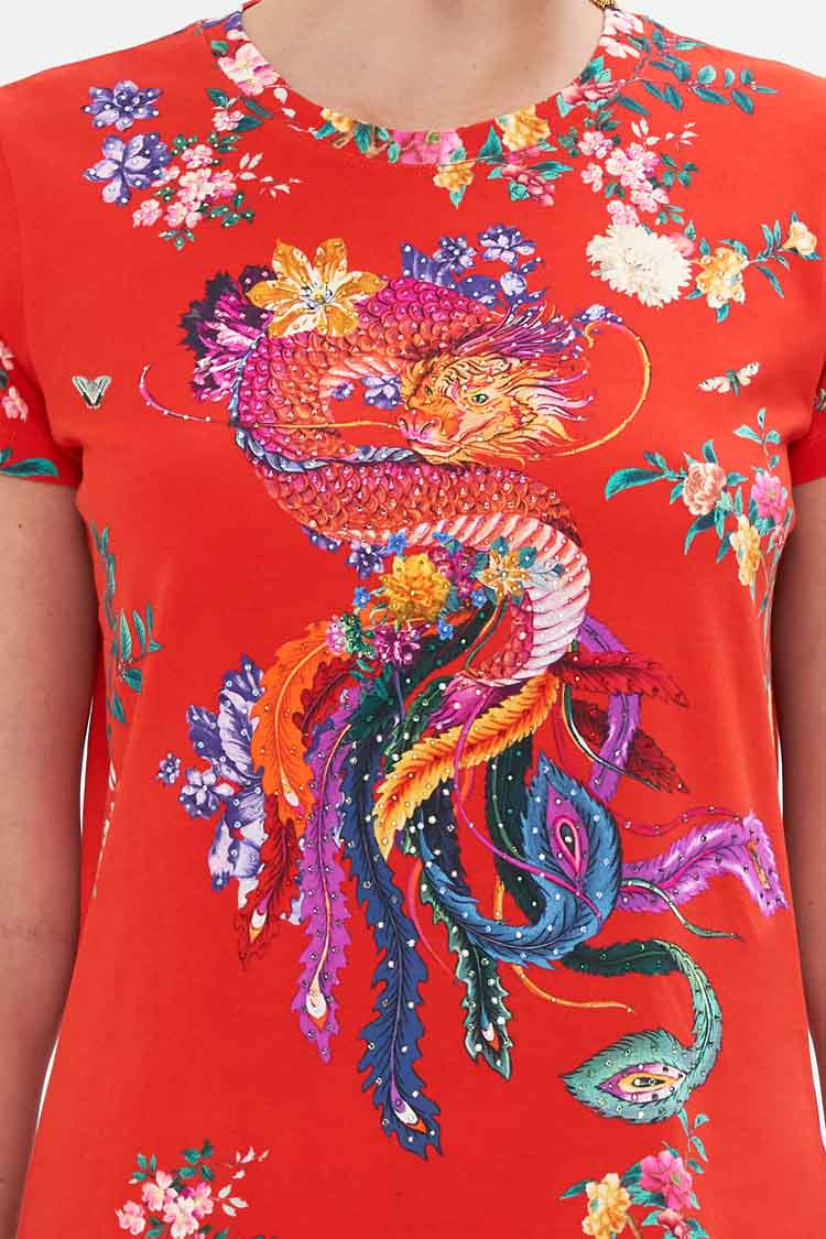 Slim Fit Round Neck T-shirt in The Summer Palace