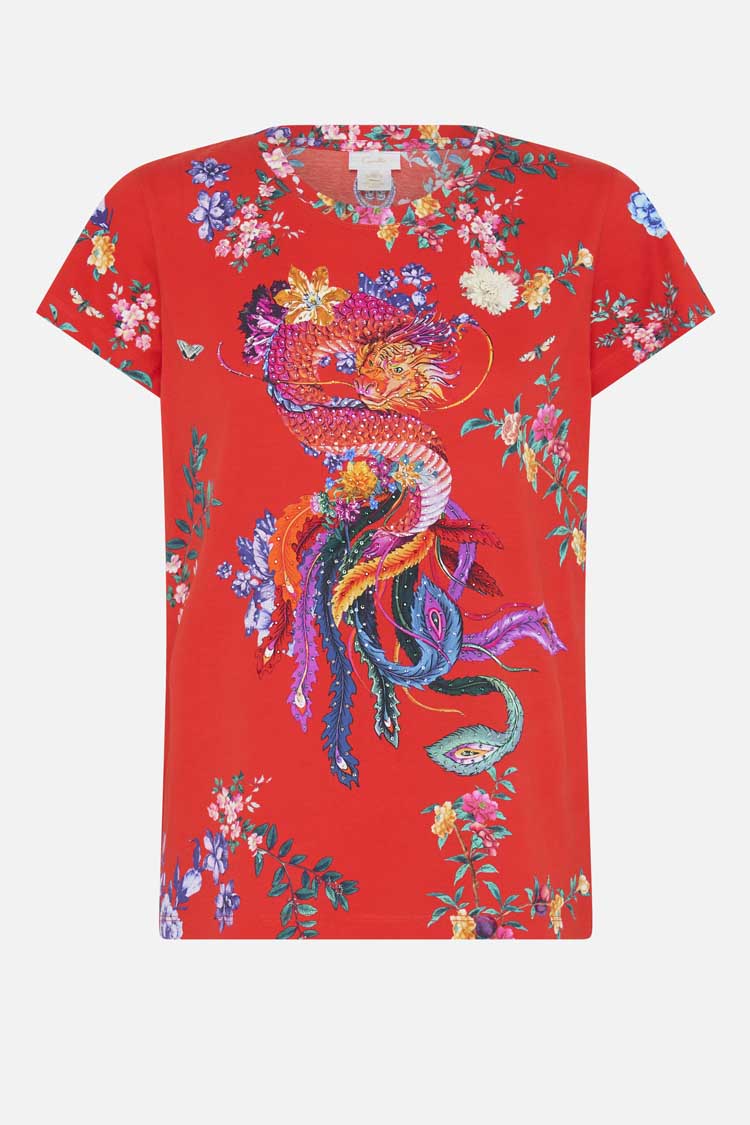 Slim Fit Round Neck T-shirt in The Summer Palace