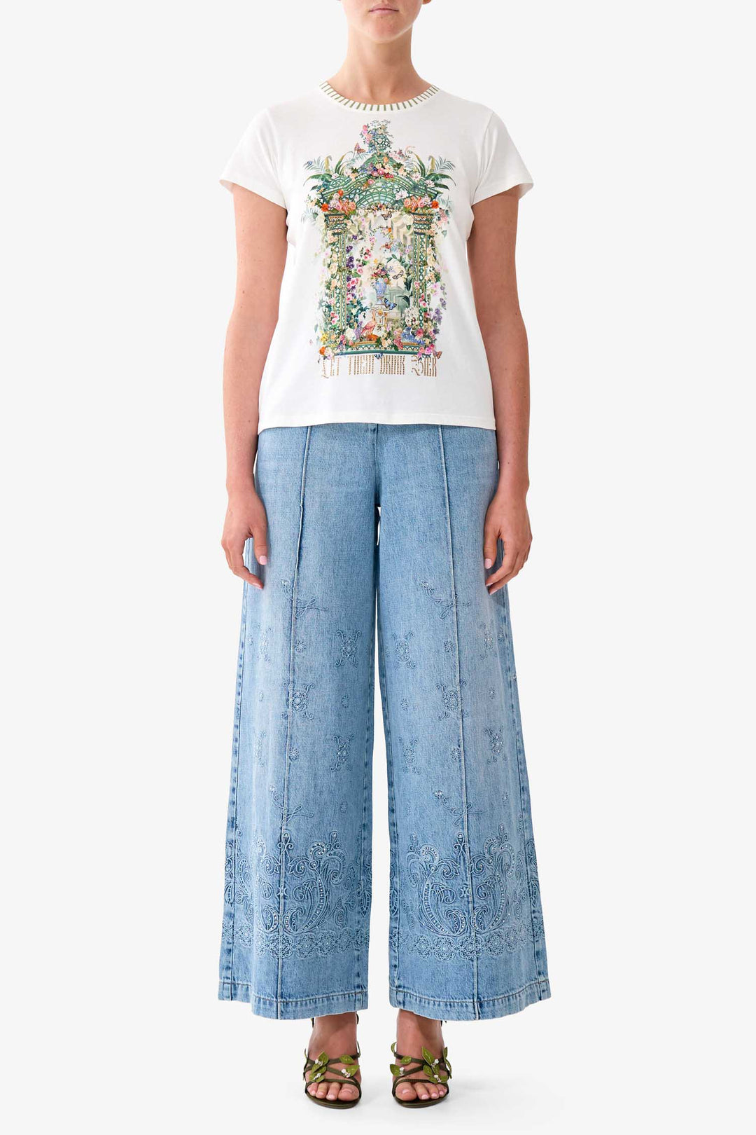 Slim Fit Round Neck T-Shirt in Art For The Empress