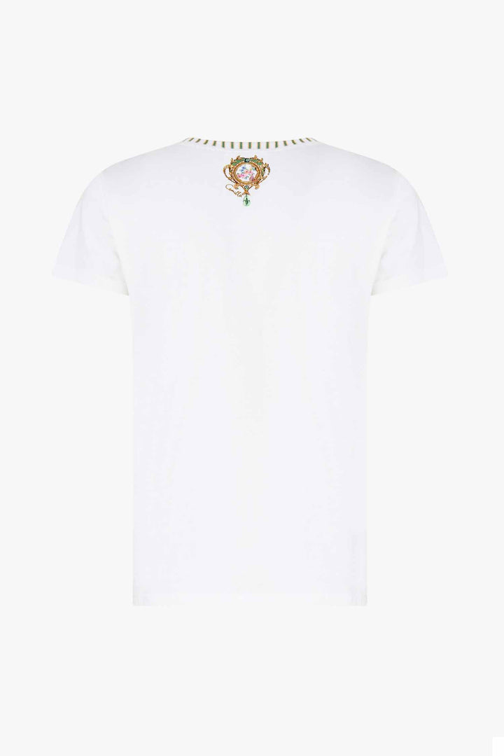 Slim Fit Round Neck T-Shirt in Art For The Empress