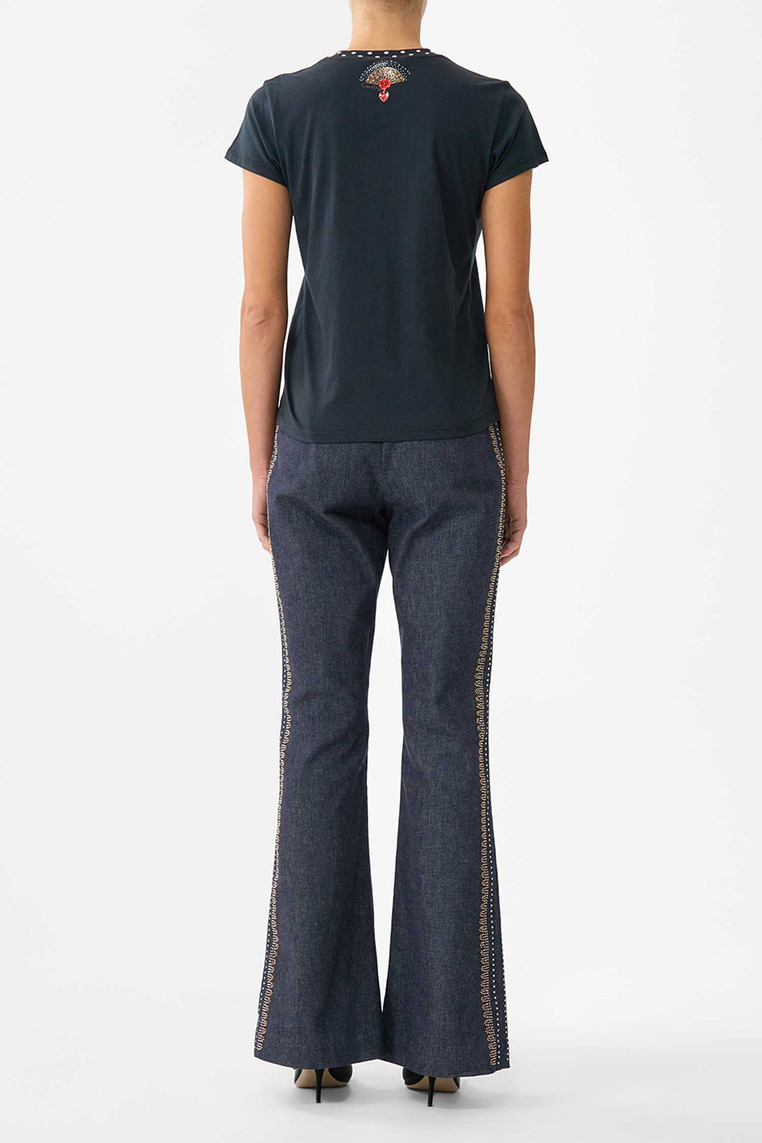 Slim Fit Round Neck T-Shirt in Daughters of Duende