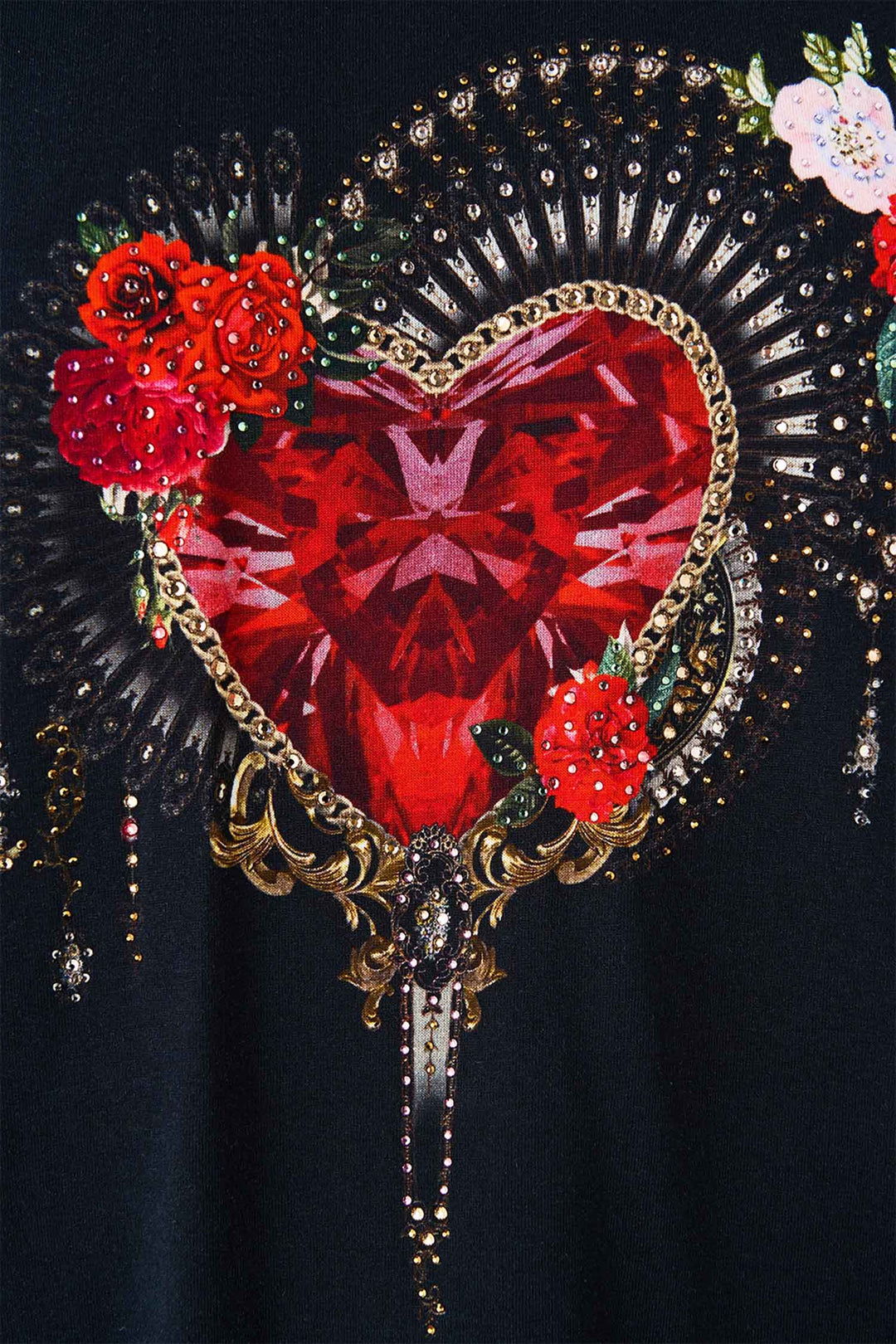 Slim Fit Round Neck T-Shirt in Daughters of Duende