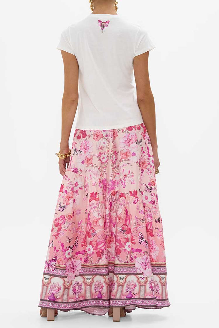 Slim Fit Round Neck T-Shirt in Botanical Novella