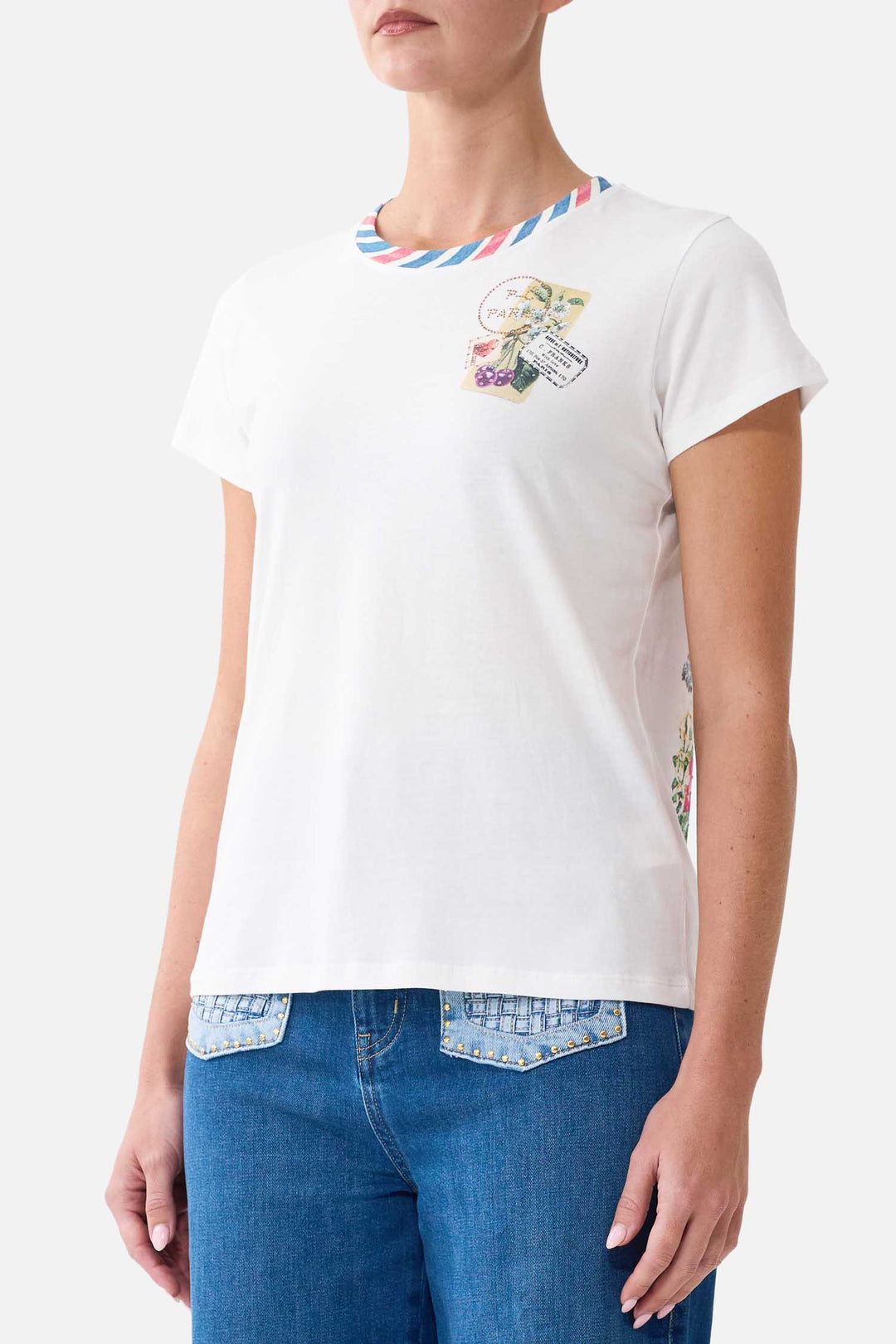 Slim Fit Round Neck T-Shirt in La Belle Botanique