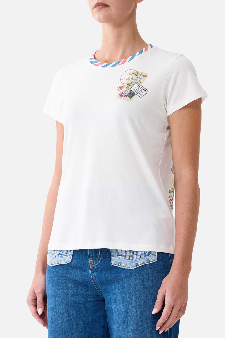 Slim Fit Round Neck T-Shirt in La Belle Botanique