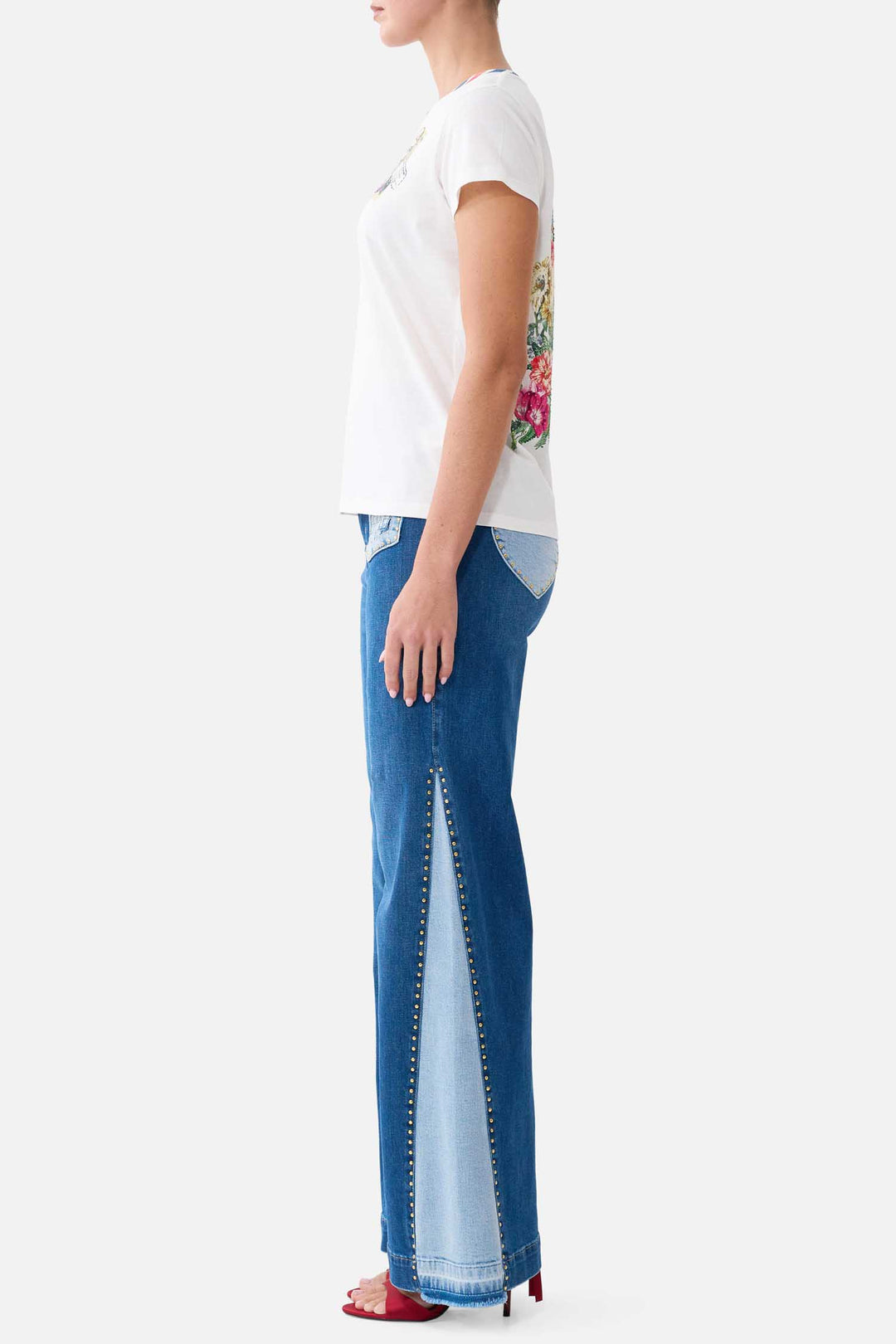 Slim Fit Round Neck T-Shirt in La Belle Botanique